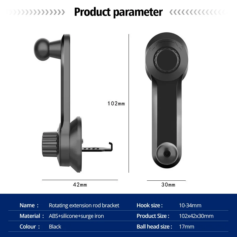 flexible phone holder Universal Car Air Vent Clip Upgrade 17mm Ball Head for Magnetic Car Phone Holder Gravity Support Stand Mount Car Charger Bracket wireless charging stand for iphone and apple watch
