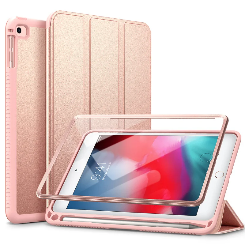 

Luxury Hard Case For ipadmini4 5 Ultra Slim PU Leather Flip For Apple iPadMini 4 5 Case Cover Back Coque Fundas Housing