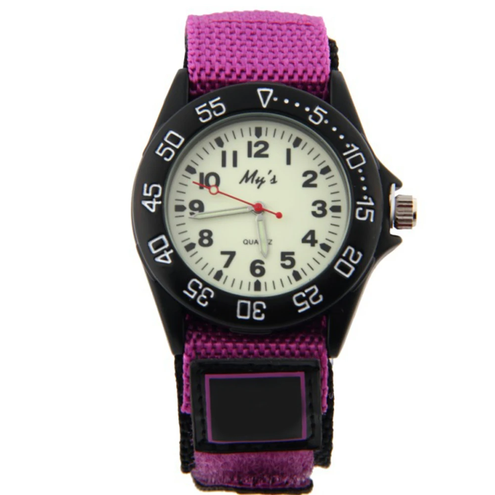 

Dark Casual Luminous Watch Bracelet Quartz Glowing Kids Children Boy Girl Antimagnetic Anti-sweat Magic Stickers Nylon