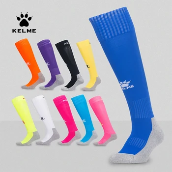 

KELME Children Soccer Socks Football Training Competition training Kids Over Knee High Breathable Sports Stockings K15Z931