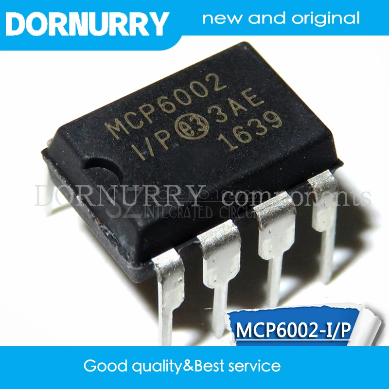 

10pcs MCP6002 MCP6002-I/P DIP8 new and original DORNURRY