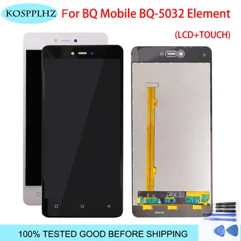 

For BQ BQ-5032 Element BQ 5032 BQS 5032 BQS-5032 Seperate LCD Display + Touch Screen Digitizer Black Color With Tape Tools