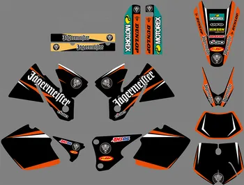 

For KTM EXC 2003 DECALS Stickers Free Customized Numbers Names Gloss GRAPHICS kits For KTM EXC 125 200 250 300 400 450 525 2003