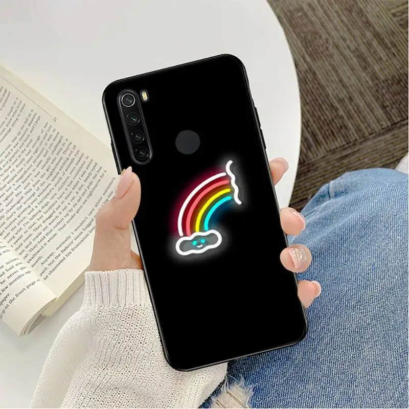 phone cases for xiaomi fluorescent small pattern font neon Soft Rubber Phone Cover For Redmi note 8Pro 8T 6Pro 6A 9 Redmi 8 7 7A note 5 5A note 7 case xiaomi leather case design Cases For Xiaomi