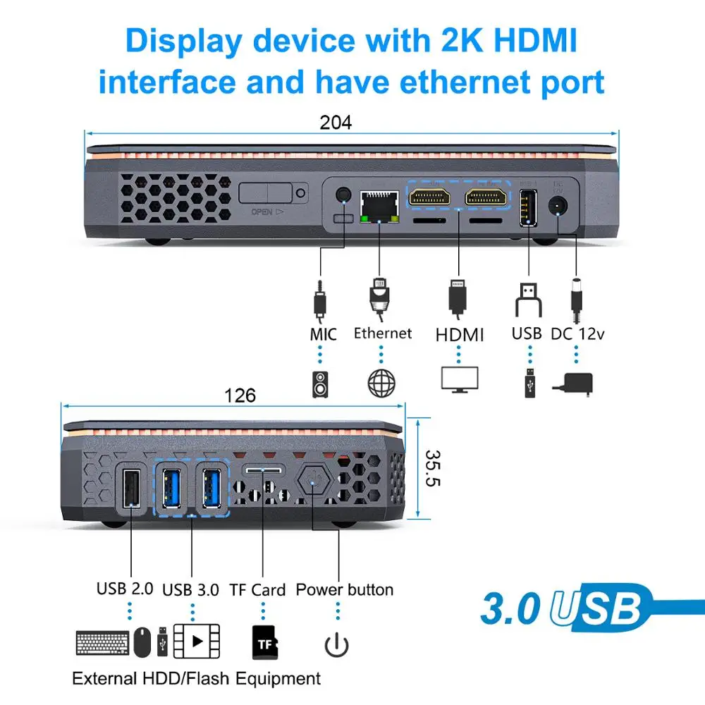 T12 Мини ПК AMD A4 7210 Windows10 DDR3L 8G Emmc 64G Поддержка HDD 1000M 2 HD MI двухдиапазонный 5G Wifi мини
