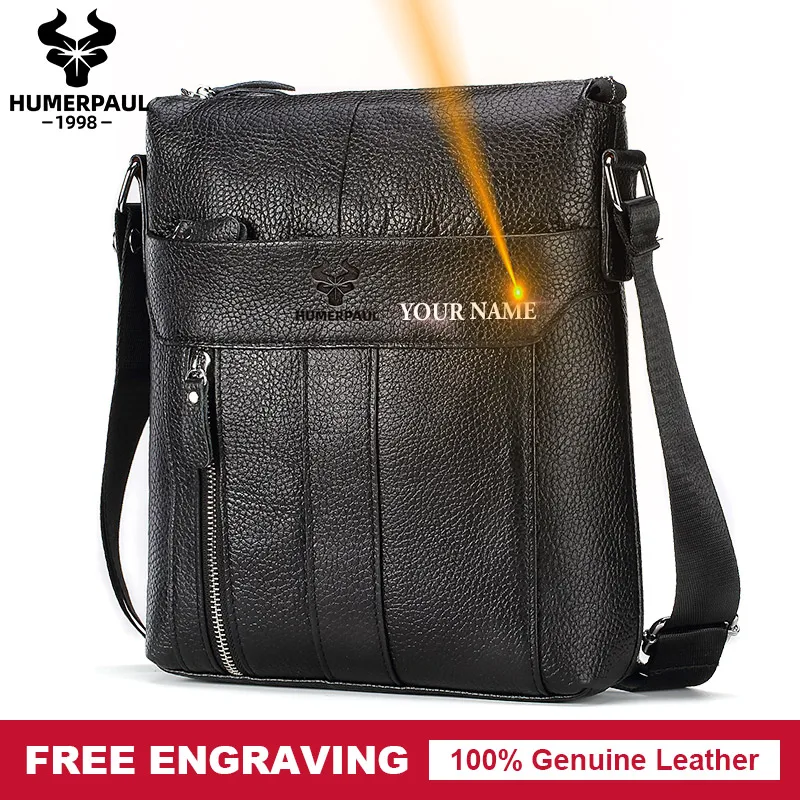 Мужская сумка-мессенджер из 100% натуральной кожи коровьей сумка через плечо для