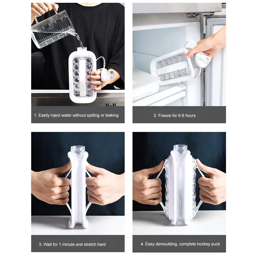 US $27.63 Wonderlife Ice Ball Maker Kettle 2In1 Portable Ice Kettle Ice Cubic Maker Container With Lid For Cocktail Ice Coffee Ice