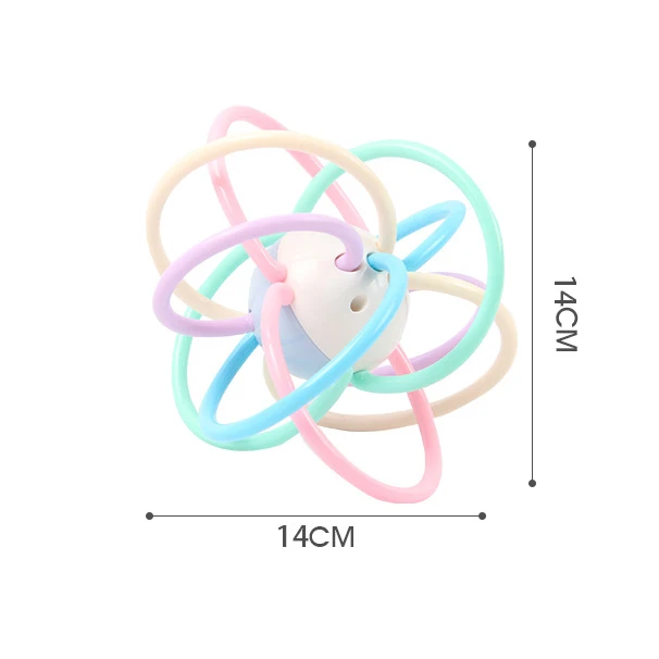 Пазл детский прорезыватель погремушка с шариками Манхэттен Детские моляры Твердые Зуб захват упражнения рука захват Игрушка-прорезыватель для зубов игрушка зубы резиновый шар