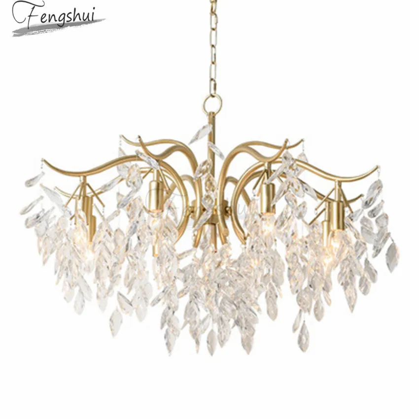 Светодиодный хрустальный светильник люстра в европейском стиле для гостиной