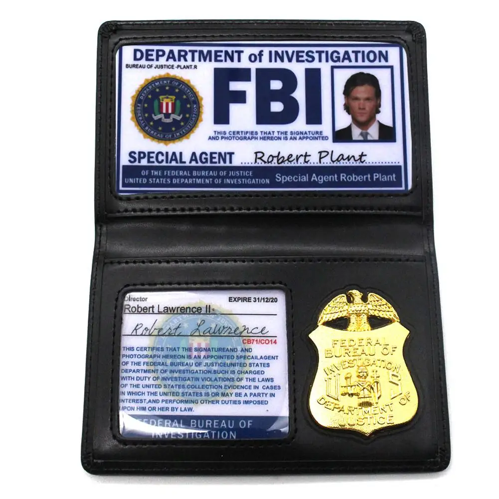 Сверхъестественное Дин сам1 Винчестер FBI значок держатель для карт полиции ID