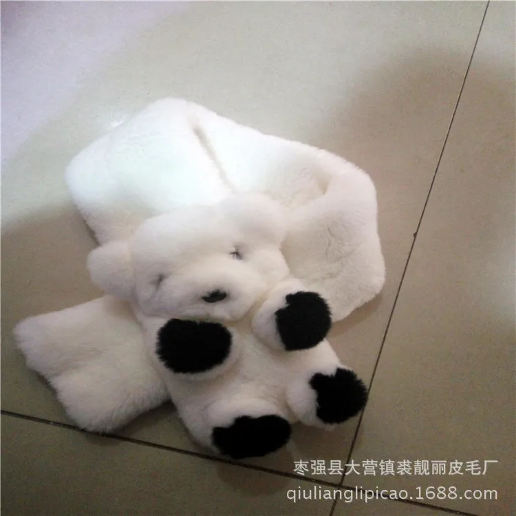 

Rex Rabbit Fur Whole Hide Fur Scarf Thick Warm Rabbit Fur Scarf