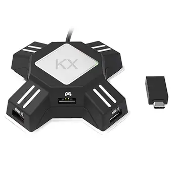 

KX Conversion Box Switch / Xbox / PS4 / PS3 Game Handle Keyboard And Mouse Adapte Applicable to FPS / TPS / RPG / RTS Games