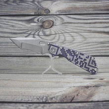 

EVIL EYES Custom Folding Knife Strider SMF #30 QR Code Titanium Handle Tanto M390 Blade Outdoor Pocket EDC Tactical Camping Tool