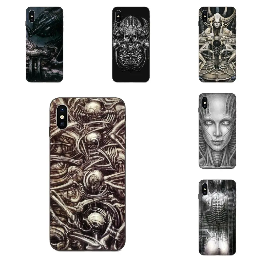 

Soft Silicone TPU Black Capa Coque Hr Giger For Apple iPhone 4 4S 5 5S SE 6 6S 7 8 Plus X XS Max XR
