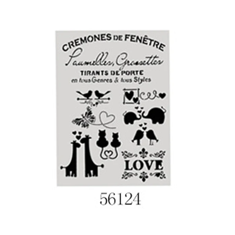 56124 1 шт. штампы альбом Декор Картина шаблон DIY ремесло тиснение бумажные карты стены Скрапбукинг Многослойные трафареты - Цвет: 56124