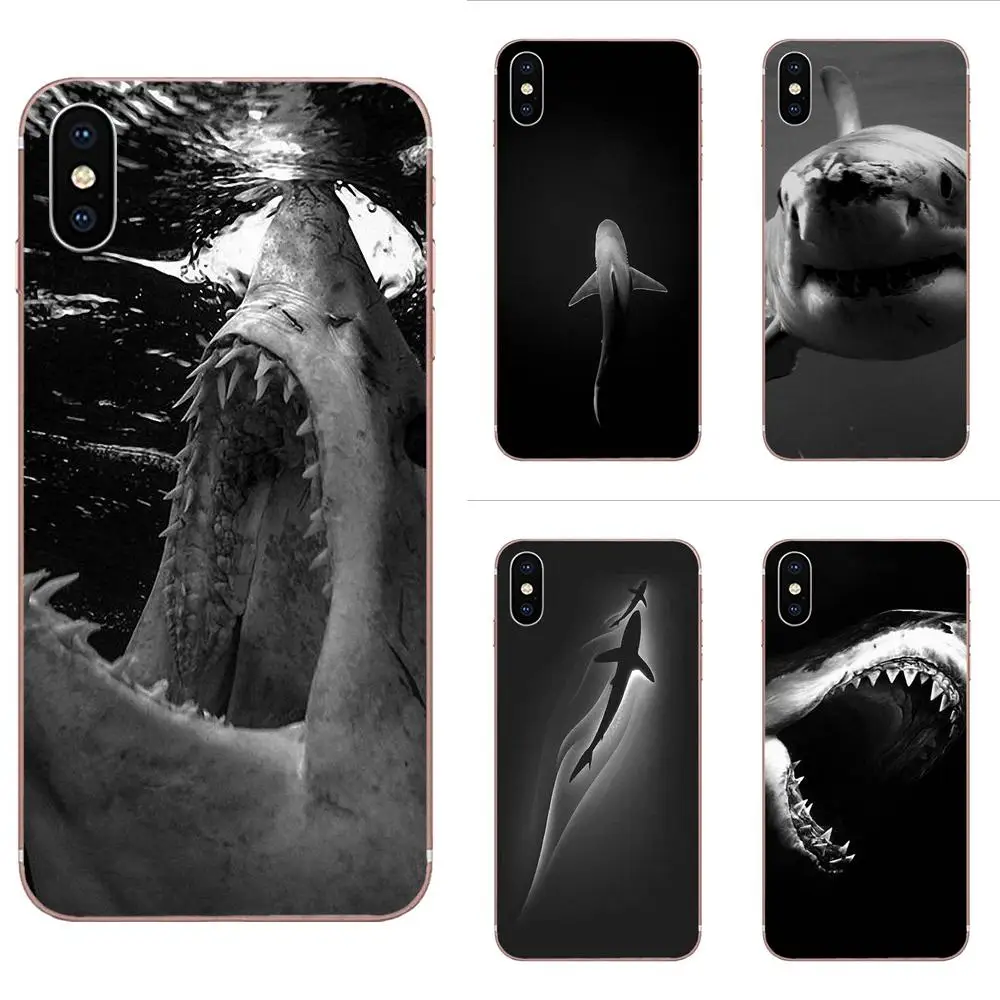 

For Xiaomi Redmi Note 2 3 3S 4 4A 4X 5 5A 6 6A Pro Plus TPU Phone Skin New Great White Shark Black