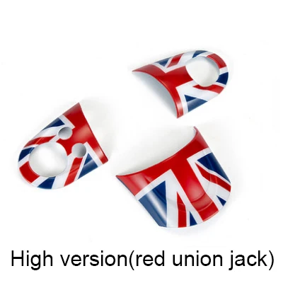 Red Jack(high) 3 шт. Юнион Джек Автомобильный руль литье стикер крышка декор оболочки для Mini Cooper JCW Clubman R55 R56 R57 R58 R59 R60 R61 - Название цвета: Red Jack(high)
