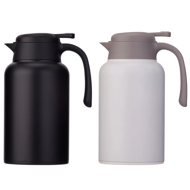 

Thermal Coffee Carafe Stainless Steel - Heavy Duty, 24Hr Lab Tested Heat Retention, 2 Liter 68Oz Insulated Coffee Thermos, Water
