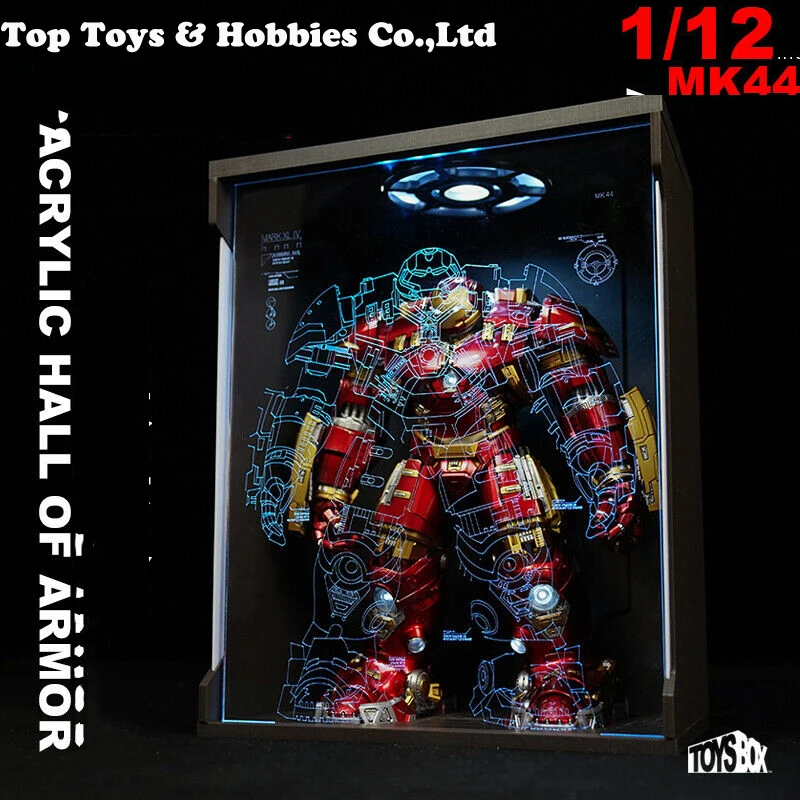 

For Collection TOYS-BOX 1/12 Comicave SHF Display Box Fit Iron Man Figure MK44 Hall Armor Display Box Dust Proof Case model