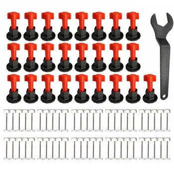 

Tile Leveling System Kit with T-type Tiles Ceramics Leveler Special Wrench Set T-shaped Positioner Eplacement Needle Wrench Red