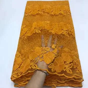 

Sequins Embroidered French Mesh Lace Fabric Latest 2019 Nigerian Lace Fabric High Quality Wedding African Lace Fabric 5 Yards