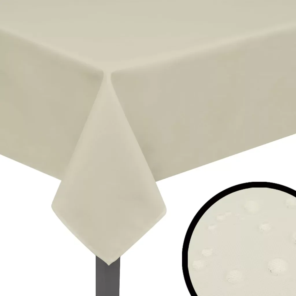 

Tablecloths 5 pcs Cream Water Repellent Tablecloth Cream Tablecloth Waterproof Table Setting for Christmas 5 Sizes