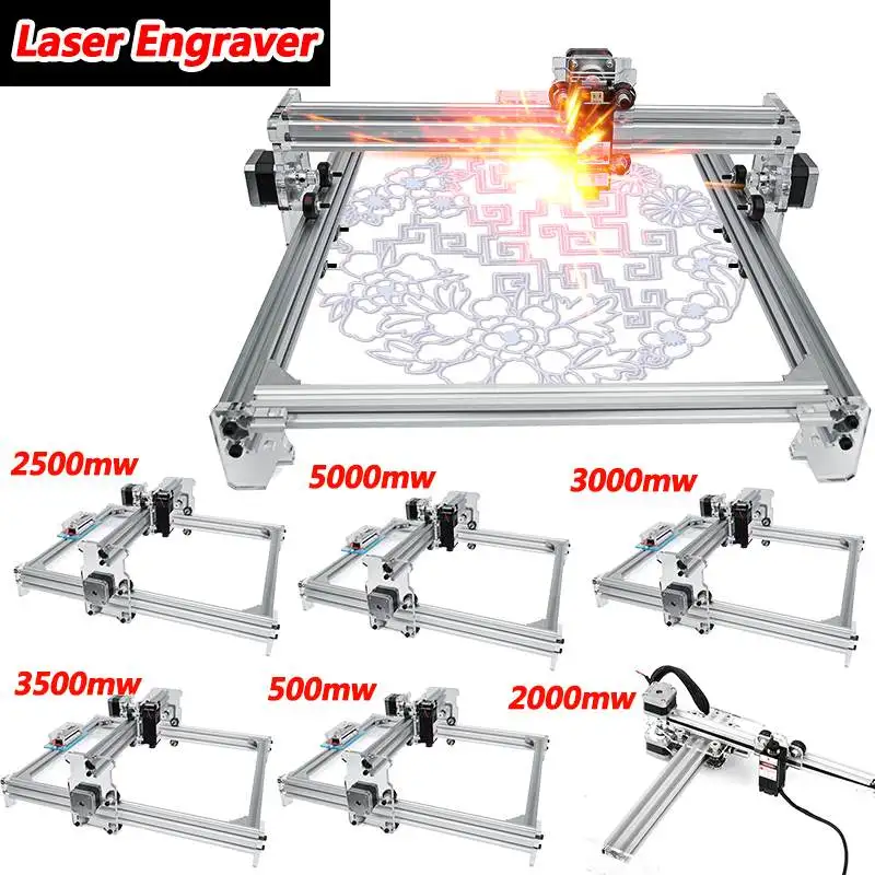 50x65cm CNC 2000mW 2Axis DC 12V Laser Engraving Machine DIY Engraver Desktop 