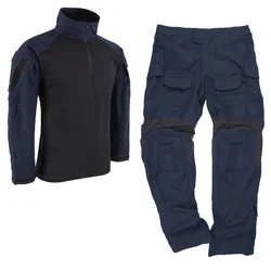 Uniforme de combate GEN3 azul oscuro para hombre y mujer, traje táctico G3 para exteriores, traje de rana para primavera y otoño, caza al aire libre