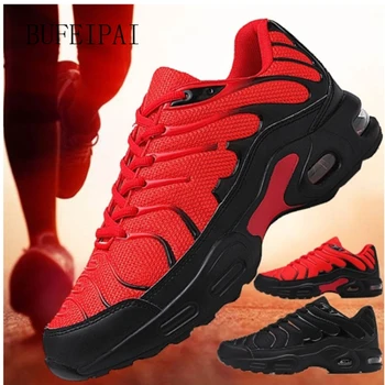 

BUFEIPAI Men's New Jogging Shoes Breathable Mesh Sneakers Non-slip Shock Absorption Sneakers Training Running Zapatills