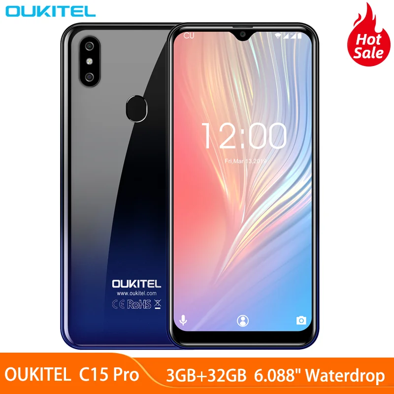 OUKITEL C15 Pro + 3 Гб оперативной памяти 32 встроенной смартфон MT6761 Quad-Core 6 088 ''в виде