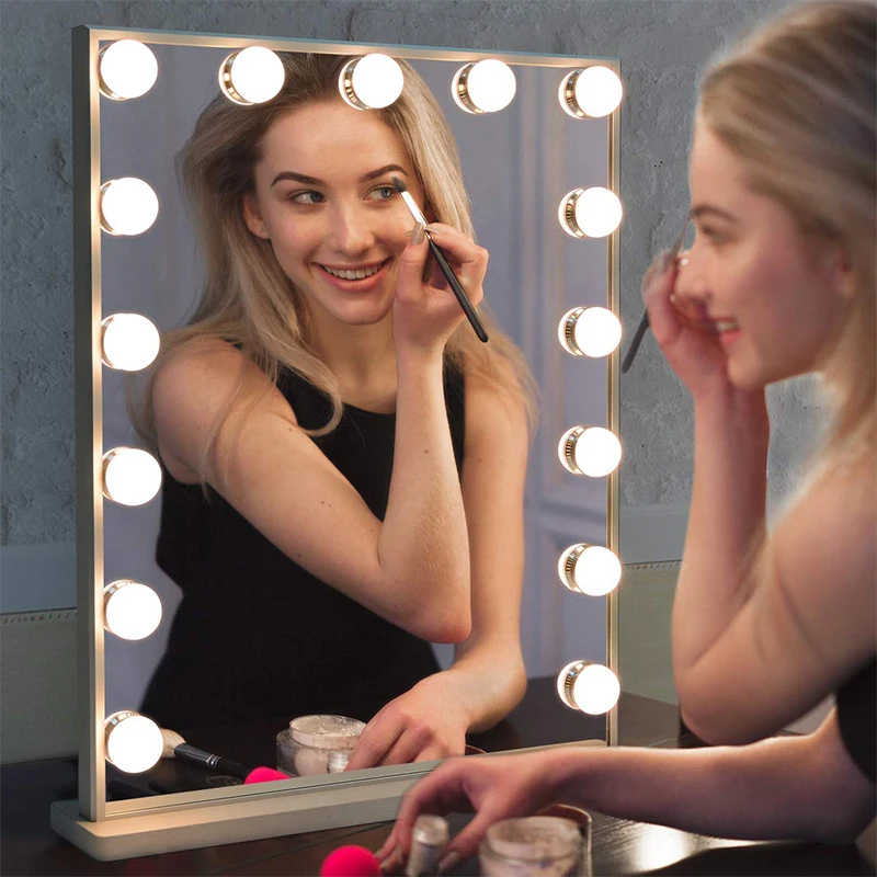  Hollywood Makeup Mirror with Light Vanity Tabletops Lighted with Dimmer LED Illuminated Cosmetic Be - 33029530228