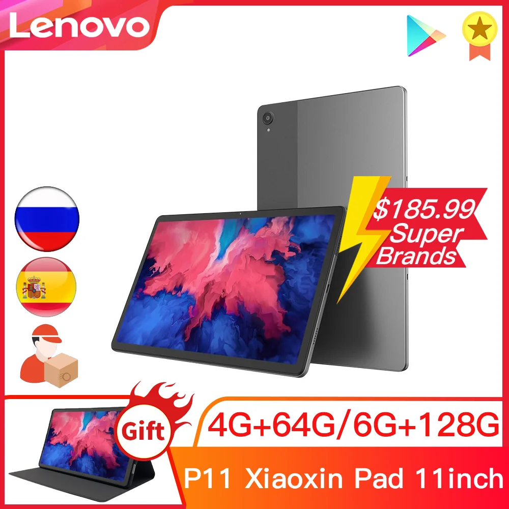 Lenovo планшет экран 11 дюймов 4 Гб 64 6 ГБ 128 | Компьютеры и офис