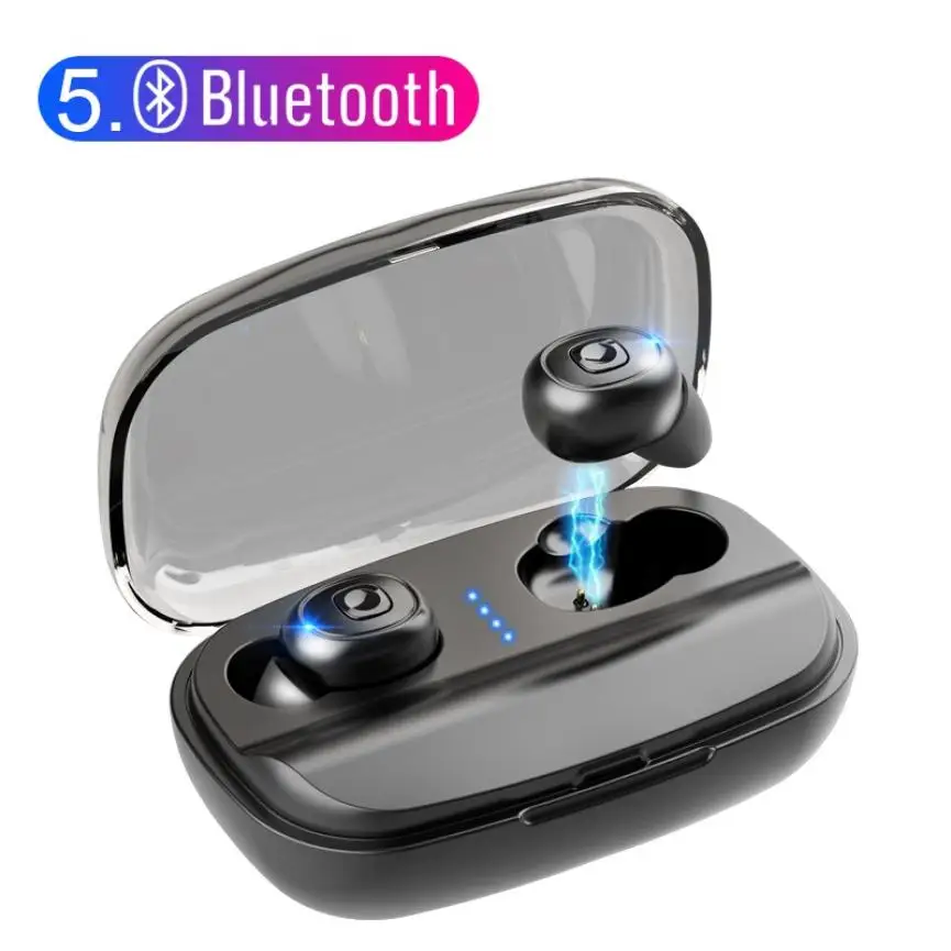 

Intelligent Wireless Bluetooth Headset 6D Surround Sound Quality Noise Cancelling Fashion Portable Earphone with Charging Case