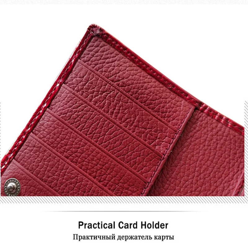 WR Patent Leather Ladies Purse Leather Bag Women's Coin Purse Fashion Crocodile Pattern Large-capacity Purse Women's Clutch Bag