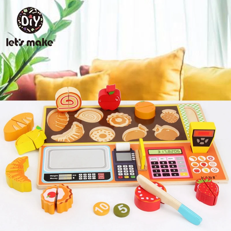 

Let'S Make 1set Wooden Magnetism Children'S Toy Utensils Play House Fruit Cut Toy Simulation Vegetables Kitchen Educational Toys