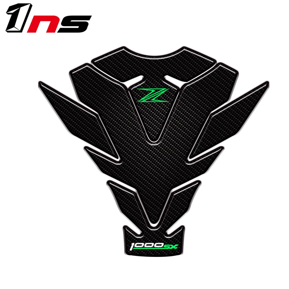 Мотоцикл 3D углеродного волокна топливный бак Pad защитные наклейки для Kawasaki Z1000SX Fishbone защитные наклейки