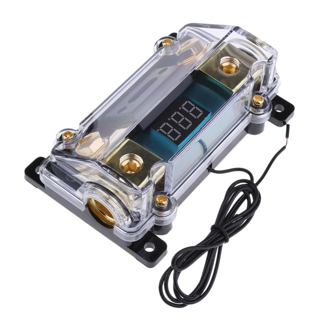 Universal 100A 1 Way Audio Digital Fuse Holder Block Gold Plate for Car Boat Van Professional