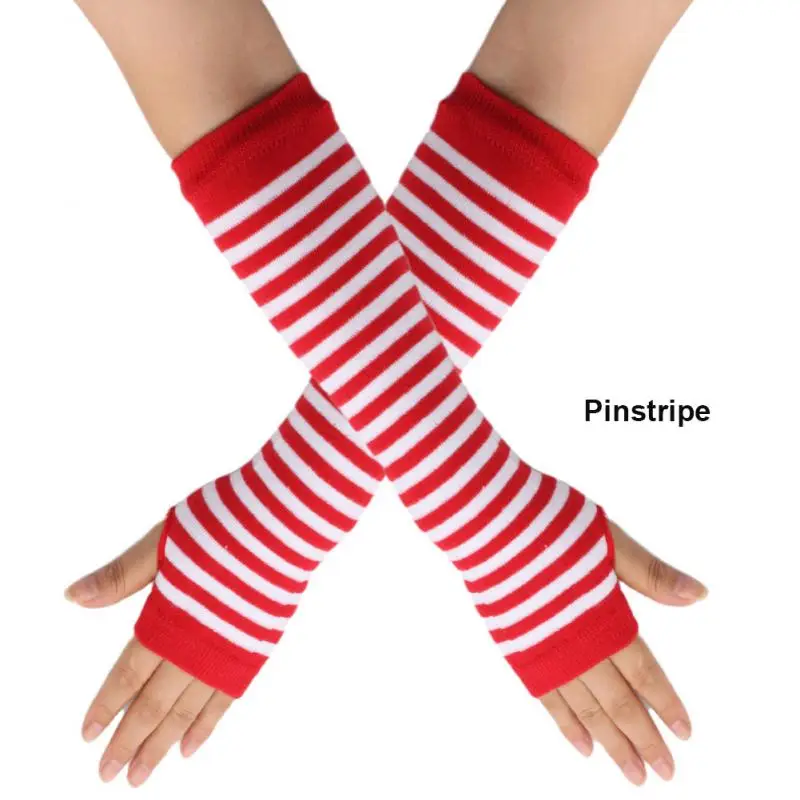 Fingerless Gloves Long Elbow Gloves Knitted Arm Sleeve For Women Fashion Autumn Winter Fingerless Gloves Cotton Elbow Mittens