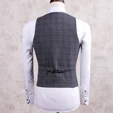 Мужской костюм, жилет, деловой английский пиджак, повседневный жилет, жилет, модный весенний и осенний корейский стиль, Приталенный жилет