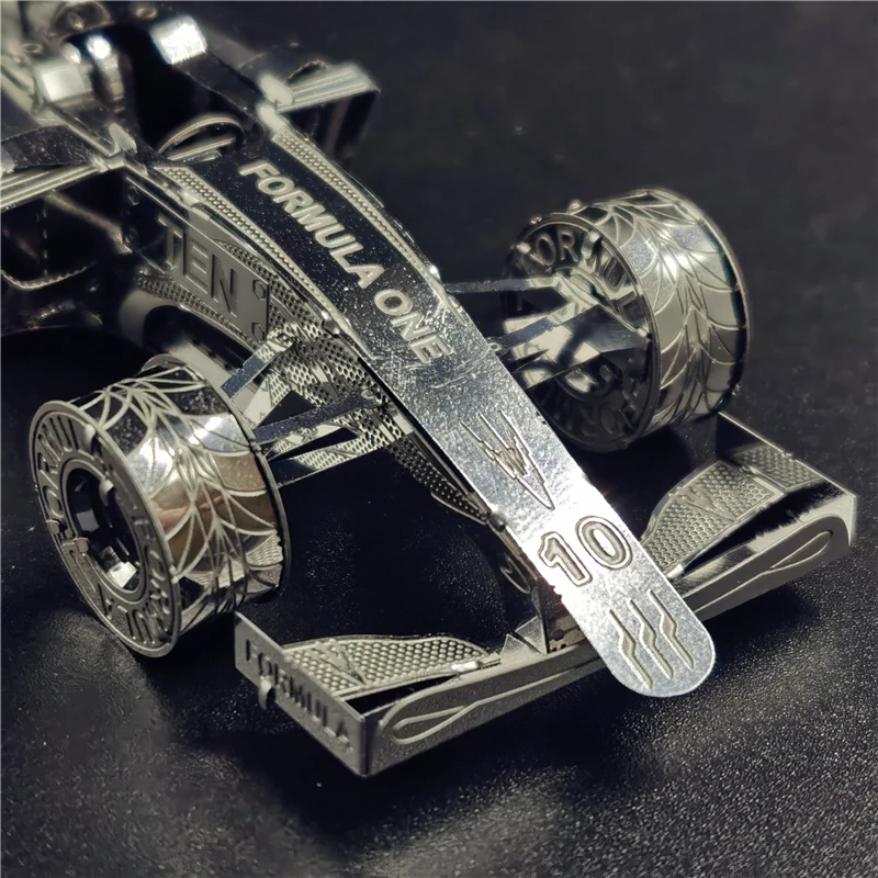 Фото Модель ММЗ NANYUAN, металлическая сборная 3d-модель гоночного автомобиля F1, модель лазерной резки «сделай сам», головоломка, игрушка для детей и взрослых, подарок №3