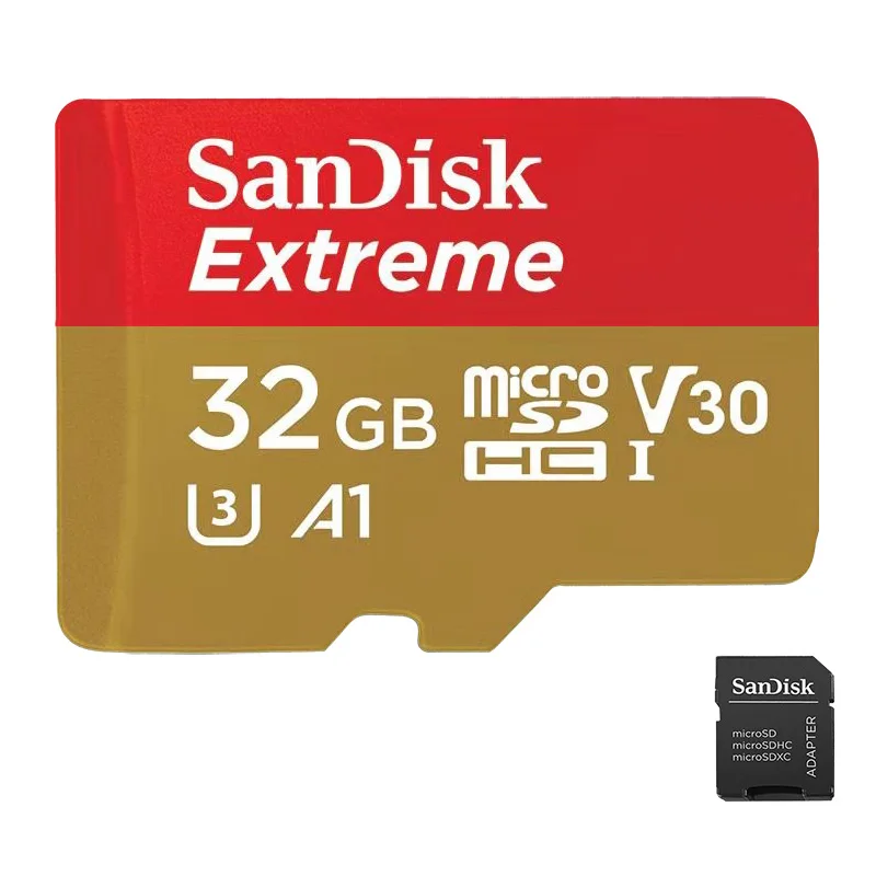 High Speed Mini Micro SD Card Apple Adapter Memoria Extreme Micro SD Card Class10 tf Card For Recording 2 Slot Pro Adapter HD 4K - Цвет: SanDisk32GBA2