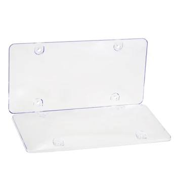 

Hot 2pc License Plate Frames Convex Surface Cover Shield for US Canada Car