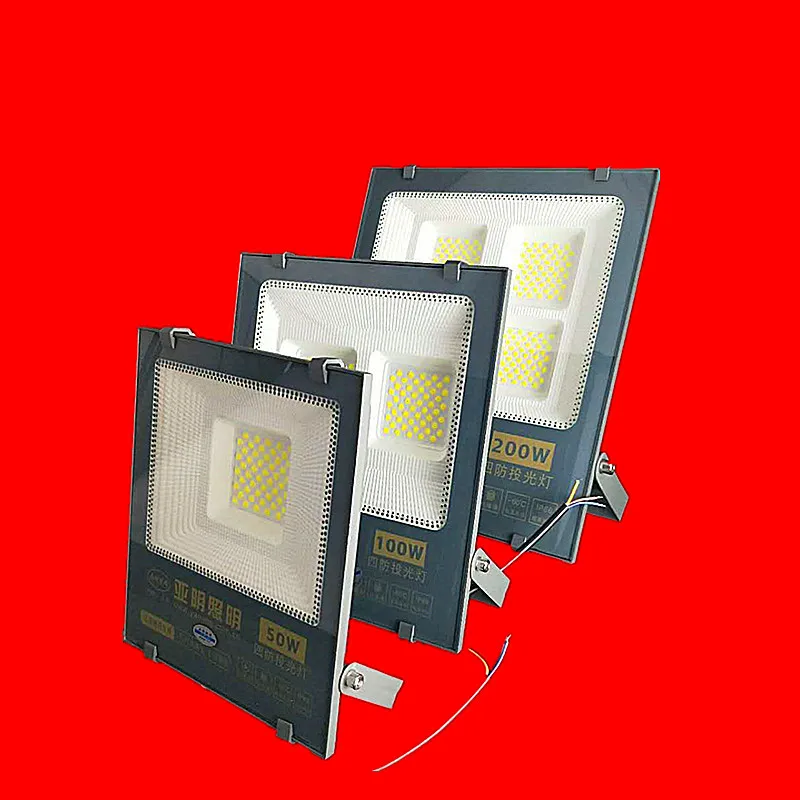 

Shanghai Yaming LED Floodlight 5050 Nanometer Super Bright Floodlight 50W100W200W Outdoor Light Advertising Lamp
