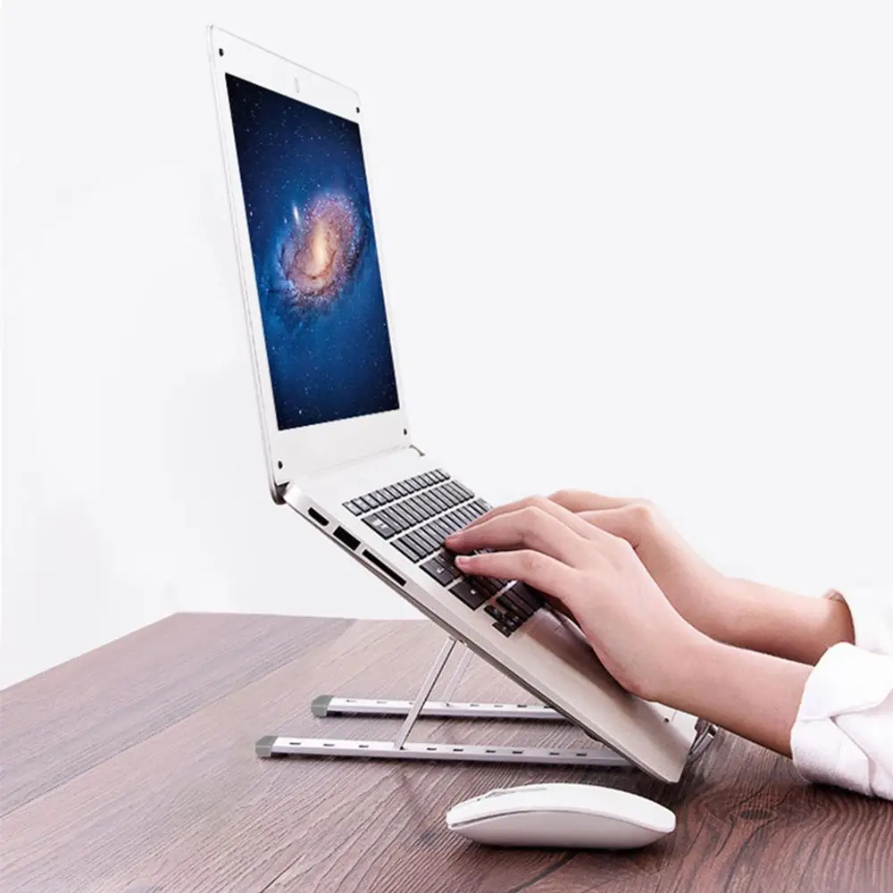 

Laptop Stand Height Adjustable Aluminum Laptop Riser Holder Portable Ergonomic Notebook to11-17 inch for MacBook Air Pro