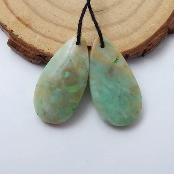 

Diy pendants jewelry making,Natural Gems Chrysocolla Handmade Teardrop Earring Beads,26x14x5mm,4.9g