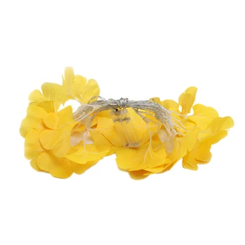 

2M 10 Lights USB Constant Light Ginkgo Leaf String Lights Artificial Leaf String Lights