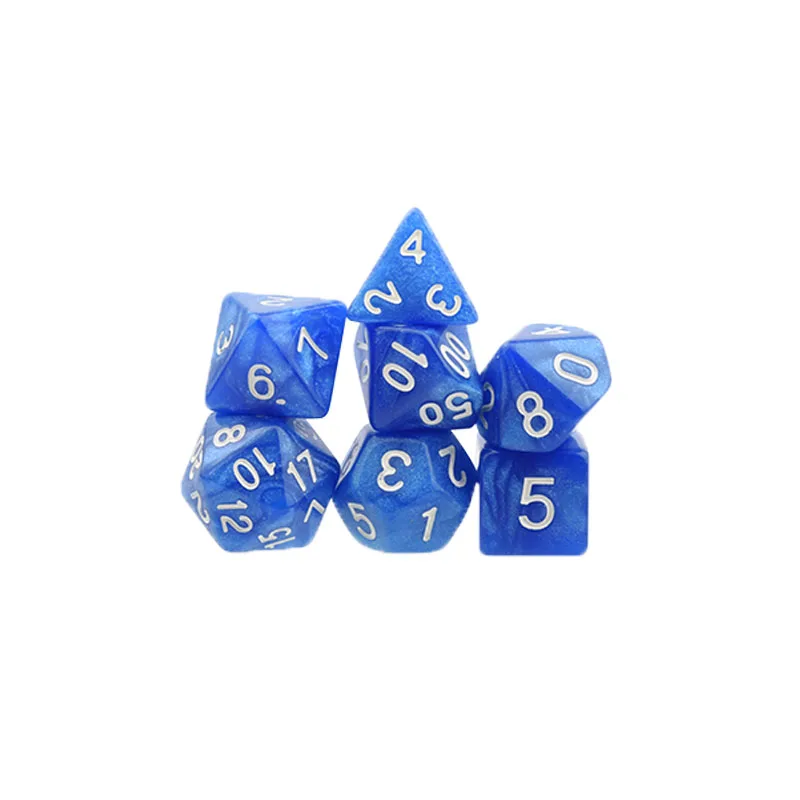 Профессиональный набор кубиков для взрослых детей пластиковые секс кости Подземелья и Драконы Астрология настольные игры D4-D20 Вечерние развлечения - Color: Blue