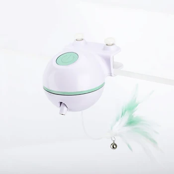 

Interactive Teaser Motion Smart USB Charging Electronic Cat Toy Rolling Ball Pet Supplies Flash Feather Automatic Funny Rotating