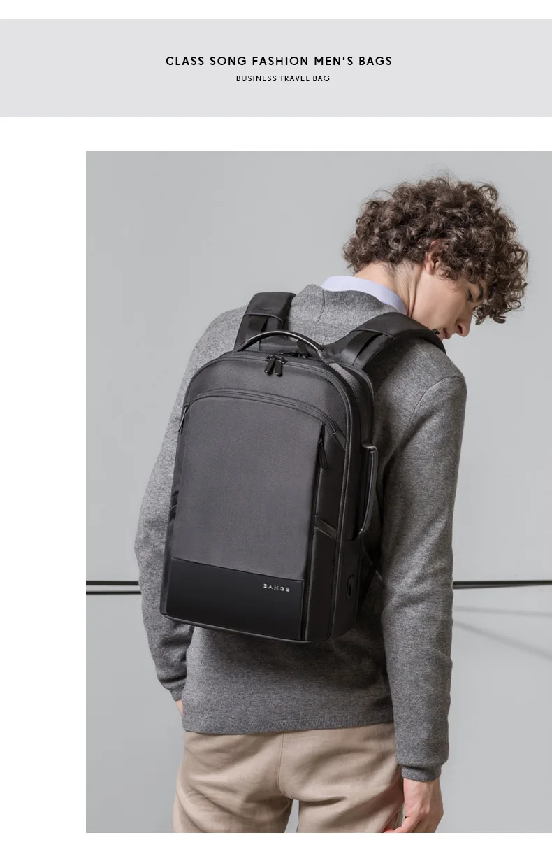 15,6 дюймовый рюкзак для ноутбука, мужская сумка, деловая USB зарядка, многофункциональная многослойная Мужская Дорожная сумка Mochila