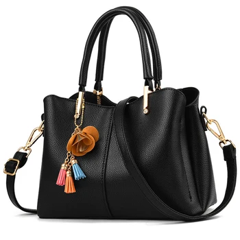 

Vintage Leather Ladies HandBags TotesTassel Designer Crossbody Shoulder Bag Women Messenger Bags Boston Hand Bag Hot Sale